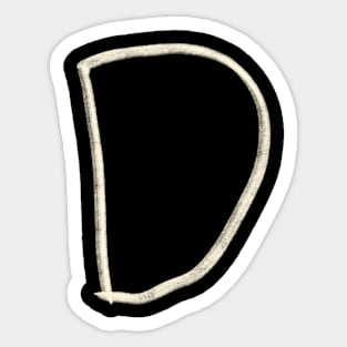 Hand Drawn Letter D Sticker